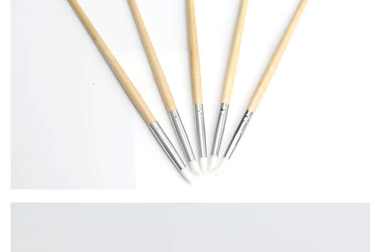 Công cụ làm móng mới bằng ánh sáng trị liệu bằng bút silicon Bút mực khắc bút rỗng bút gỗ que mềm silicon dập nổi 5 - Công cụ Nail vẽ hoa cọ bản