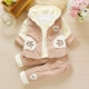 01-3 tuổi bé mùa thu phù hợp với chăn bông 8-12 tháng tuổi bé gái sơ sinh quần áo cotton mỏng mùa thu và mùa đông ba mảnh đồ bơi bé trai