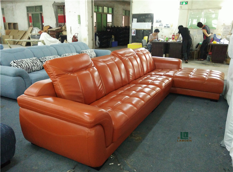 L-loại sofa sofa phòng khách đầy đủ ăn mặc hiện đại nhỏ gọn đa người sofa da sofa top lớp da bò