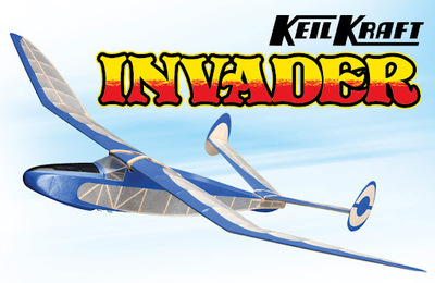 Keilkraft Invader Light Wood Model Aircraft Sup - 40 Free Flying Traction Glider