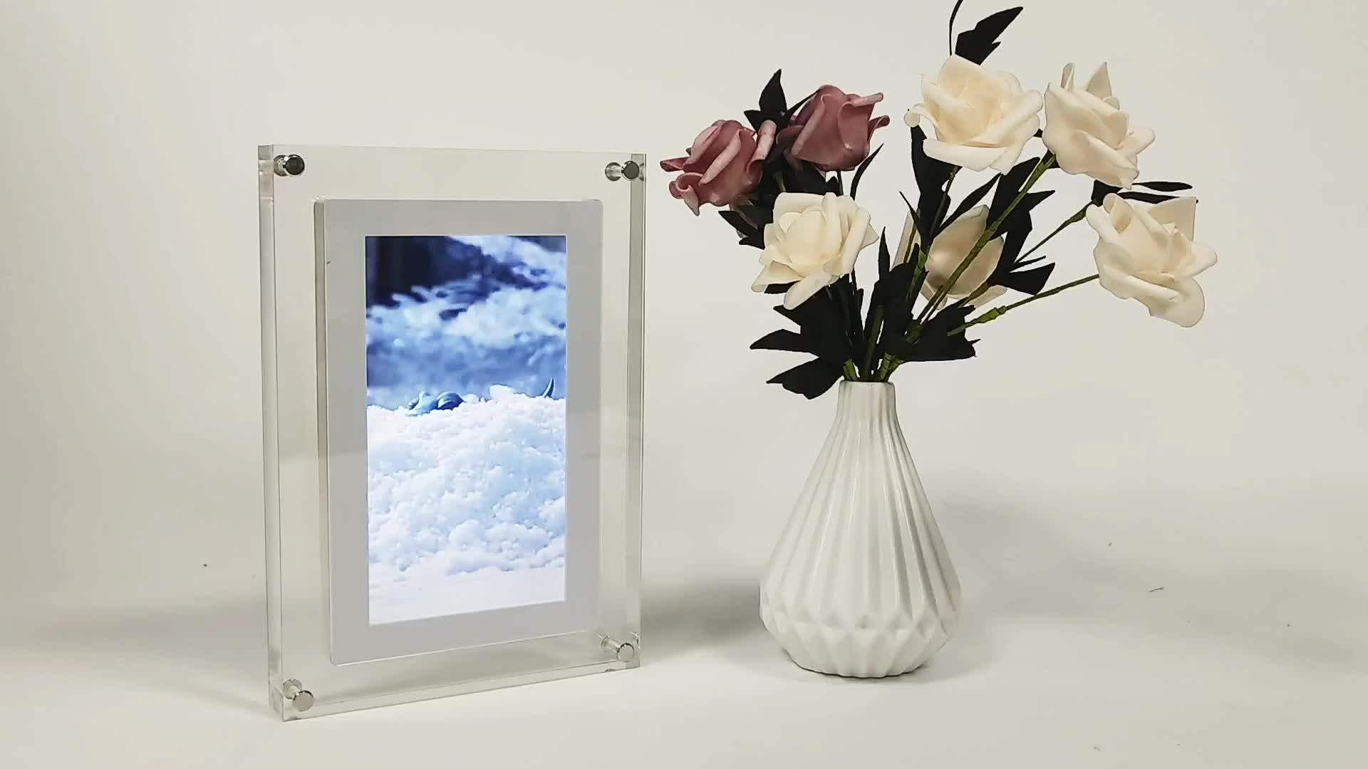 Wholesale 7 Inch Acrylic Digital Photo Frame Ips Lcd Transparent Screen