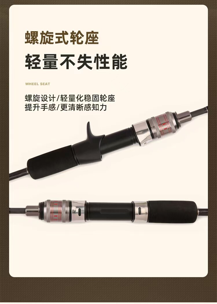 Дорожные суб -полюсный 慢摇铁板竿近海钓船钓竿实心碳素稍一节半直柄枪柄轻型船竿路亚竿 Rugged blade