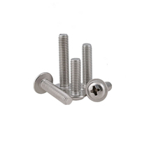 M3M4 machine foot mounting screw PWM iron nickel plated cross round head with pad machine tooth screw cross pan head screw