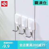 Imported Japan LEC hook strong adhesive sticker wall hanging kitchen hook incognito paste free drilling sticky hook
