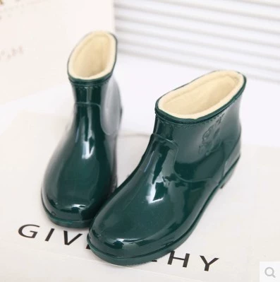 Trong ống cộng với giày đi mưa nhung mang giày nước ấm chống trượt nam nữ đi làm rửa xe nhà bếp chống mưa giày chống mưa đi làm ủng đi mưa