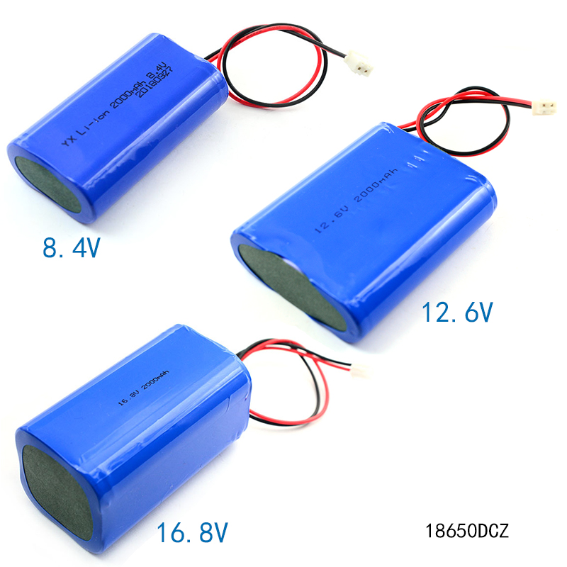 18650 battery pack 8 4V12 6V16 8V2000maH lithium-ion power star finder battery full protection