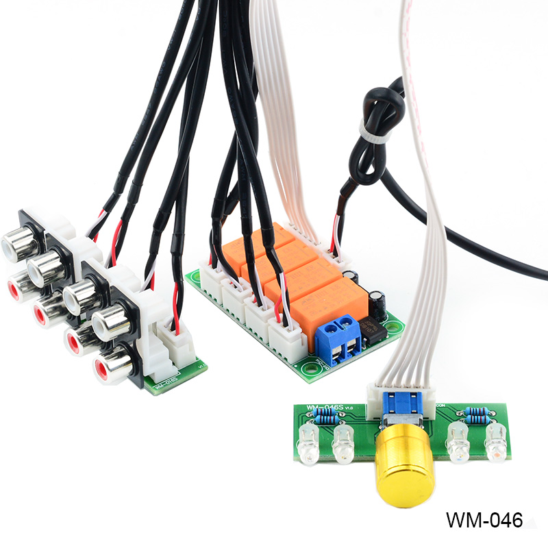 Audio input switchboard Four-way audio source switchboard Audio signal input switchboard switching relay