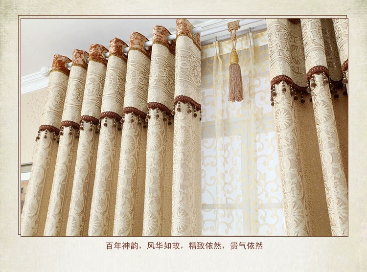 Cao cấp chenille jacquard Trung Quốc phòng khách sang trọng phòng ngủ phòng cưới biệt thự tùy chỉnh làm rèm vải màn - Phụ kiện rèm cửa