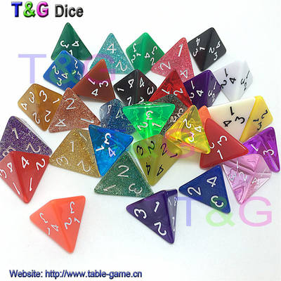 Unique 4-sided multi-sided dice game toys, exquisite colored board games, new toys, party mini-game props in stock