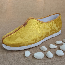 Monk Fahui Spring and Autumn Old Beijing Cloth Shoes Mens Handmade Melaleuca Bottom Monk Lay Monk Emperor Boots Casual Shoes