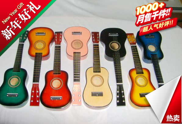 Ưu đãi đặc biệt cho trẻ em 23 inch đồ chơi guitar nhỏ bằng gỗ sáu dây (gửi chuỗi gói và chọn) quà tặng sinh nhật cho trẻ em - Đồ chơi nhạc cụ cho trẻ em nhạc cụ cho bé
