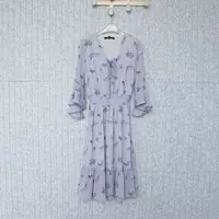 LA Series Counters Истонно элегантная мода v -neck Letter Высокая талия шифоновая женская платья 20012332