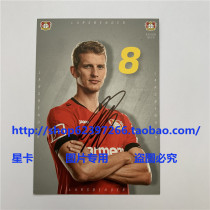 BUNDESLIGA Leverkusen Las Bend Signature Card Autograph card Official signature card 19 20 season