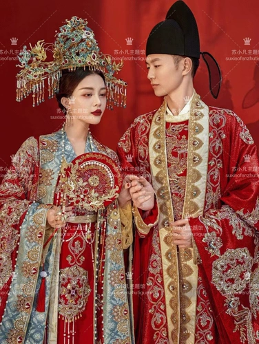 Ханьфу для влюбленных для невесты, реквизит для фотографии подходит для мужчин и женщин, китайский стиль