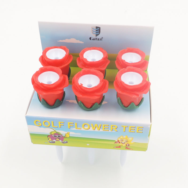 Plastic Golf Personality Ball Nail Ball TEE Roses Pineapple Flowers Pinewood Box Fit 6 Loaded Balls