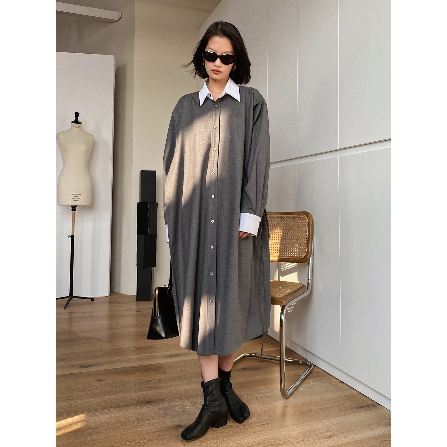 MRS Studios Spinning Sheep Specifications Design Shirt Collects Mid - Long Strap Dress