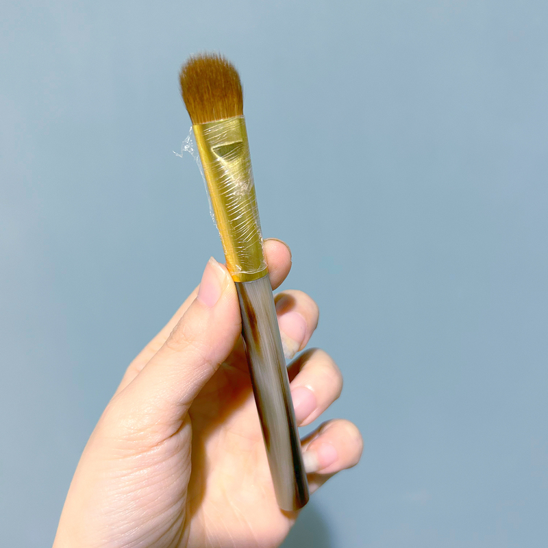 10-Piece Double-Layered Angled Brush Set (Lightweight Concealer Brush for Dark Circles, Highlighter Brush)