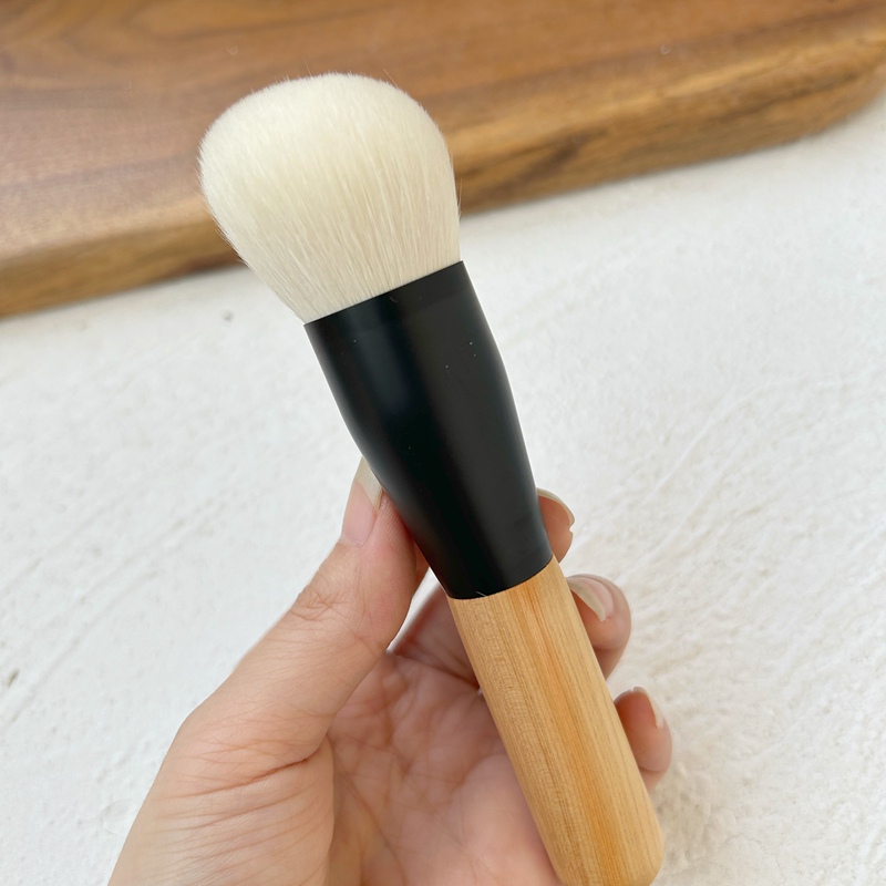 Round Slope-Shaped Powder Brush/Powder Puff Brush, Cedar Wood, Fine Wool