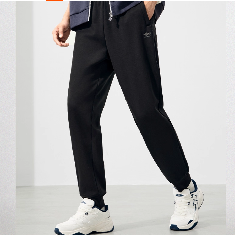 361运动裤加绒裤男2025秋季针织绒里长裤直筒加绒休闲裤运动裤男