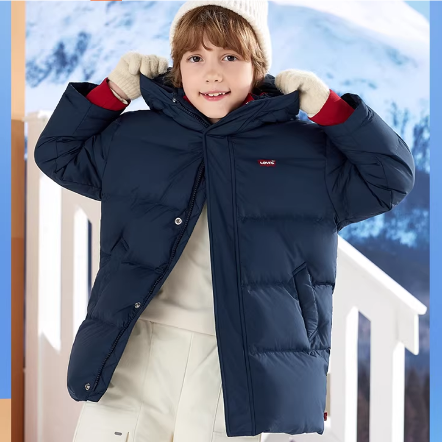 【防泼水】Levis李维斯儿童羽绒服男童2025冬季新款保暖外套童装