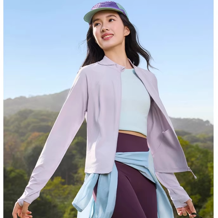 361双C防晒衣修身立领运动外套女款收腰显瘦冰丝凉感速干防晒服新