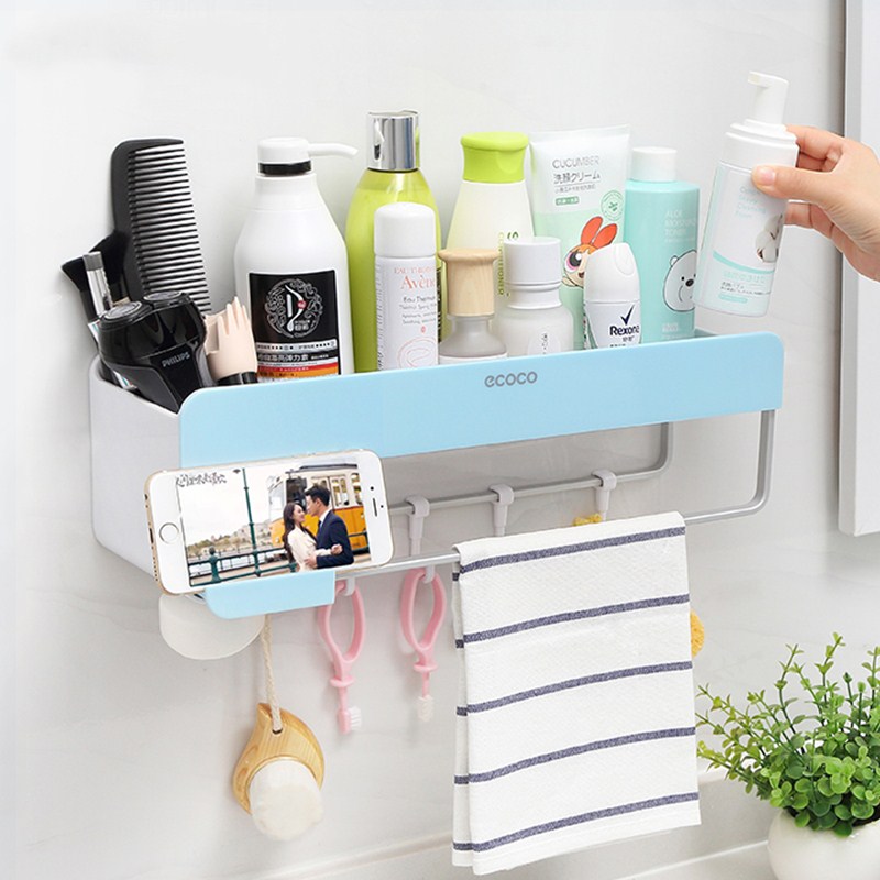 Usd 33 96 Creative Free Punch Wall Hanging Er Suction Creative Free Punch Wall Hanging Er Suction Bathroom Racks Toilet Washstand Storage Supplies