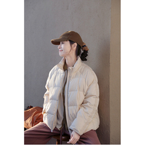 An old original with winter style warm white copper ammonia cotton fine slide cotton fabric upright collar loose and warm white duck down down jacket 2794