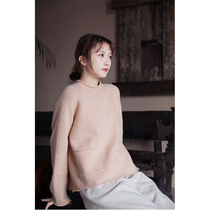 An old original with winter style warm sun color beautiful slave wool half high collar warm and soft knit sweater 6192-2