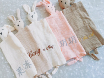 (Customizable name) Baby skin-friendly comfort napkin sleeping doll three-dimensional soft doll 01 years old sleep toy