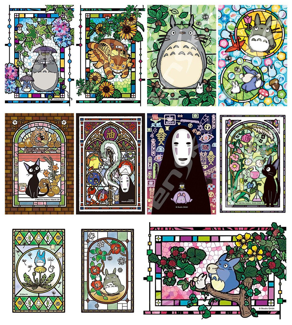 Japan ensky transparent plastic puzzle 126 pieces Hayao Miyazaki Totoro witch delivery service Chiyo and Chihiro Hal