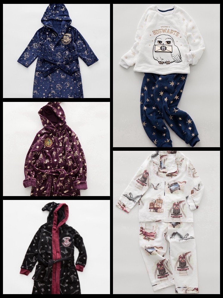 Harry Potter Owl Messenger Child Coral Suede Home Wear Flannel Suede Gown Satin Full Cotton Home Clothing