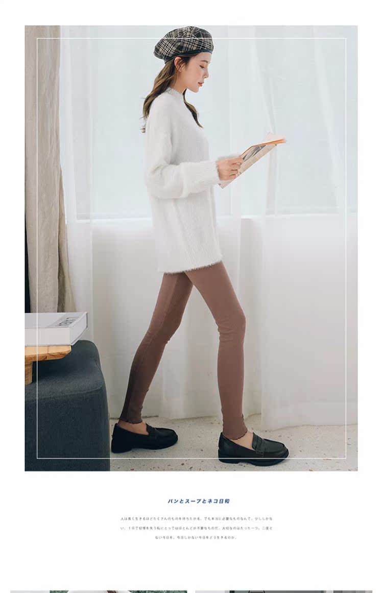Quần legging ren nữ mặc mùa thu mới cotton cao đến eo là quần dài cỡ chân dài quần đũi nữ đẹp