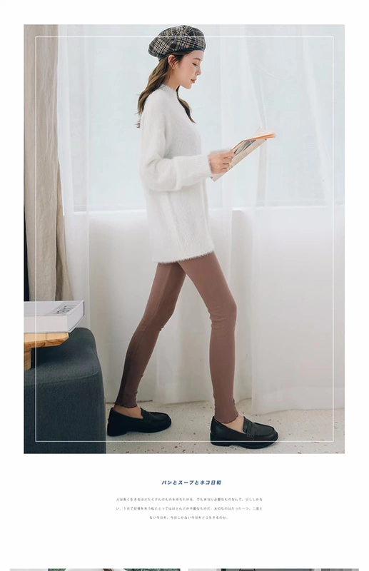 Quần legging ren nữ mặc mùa thu mới cotton cao đến eo là quần dài cỡ chân dài quần sooc nữ cạp cao