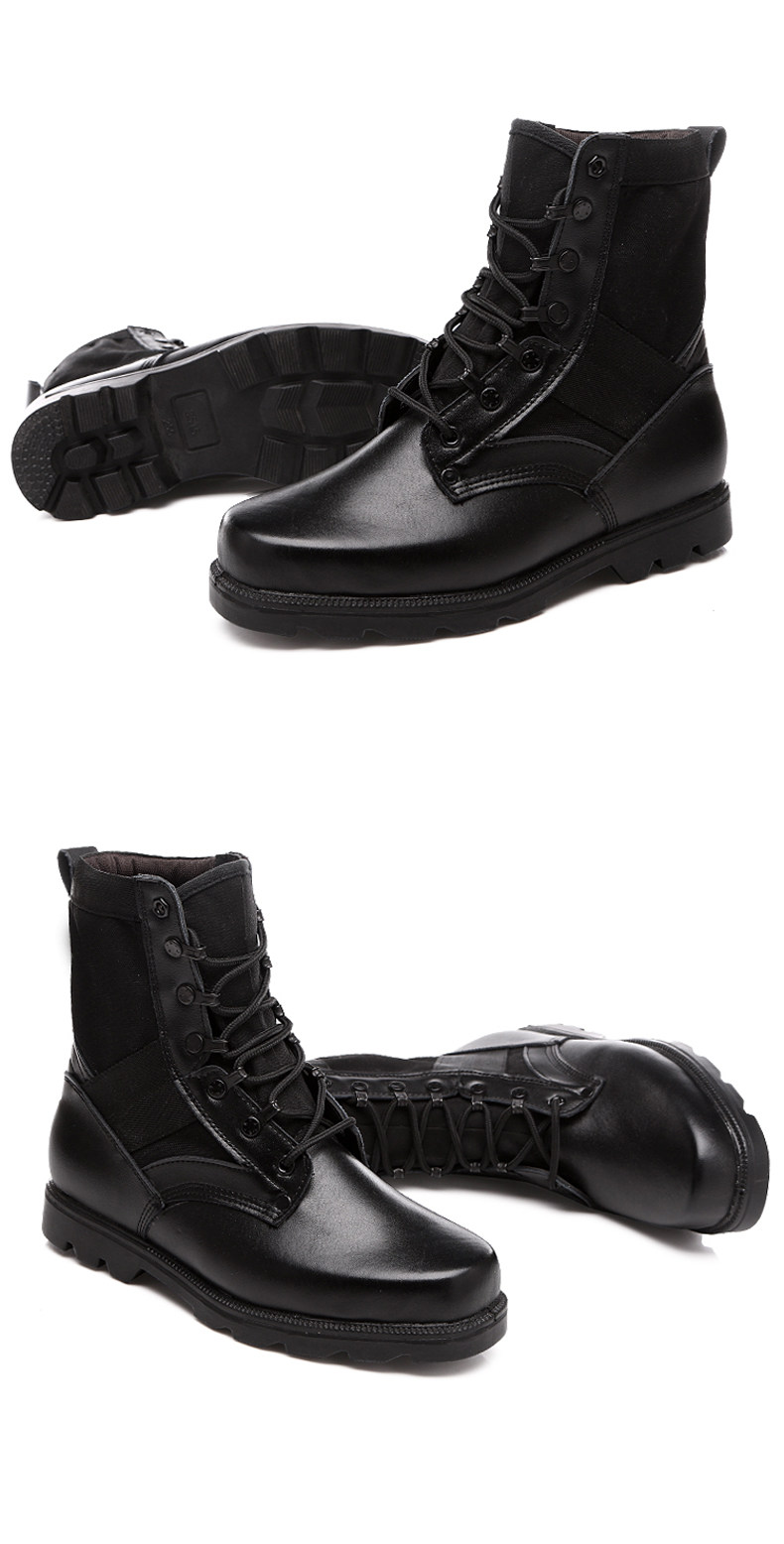 Bottes militaires en cuir - respirant - Ref 1397143 Image 4