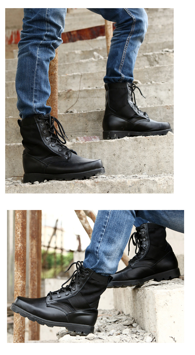 Bottes militaires en cuir - respirant - Ref 1397143 Image 6
