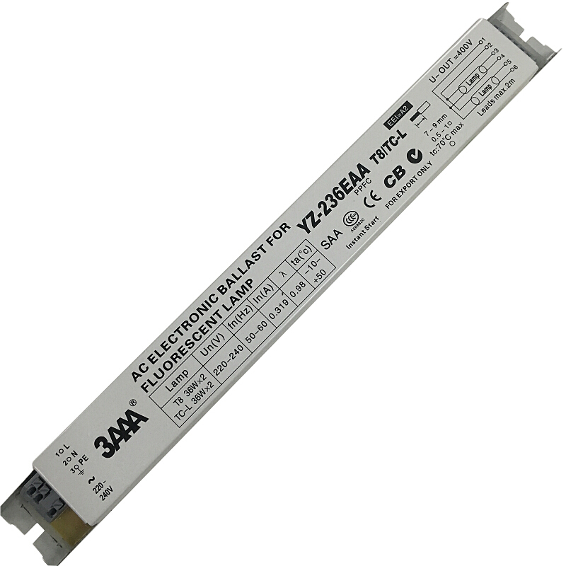 3AAA Electronic Ballast YZ-136 236 336EAA 36W 2X36W One Drag One Drag Two Drag Three
