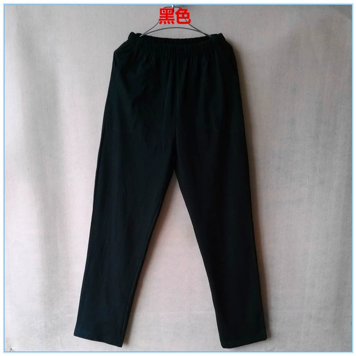 Đàn ông và phụ nữ ngủ quần cotton mỏng mùa hè và mùa thu giản dị quần rộng kích thước lớn cotton buổi sáng quần cao eo nhà quần short nữ