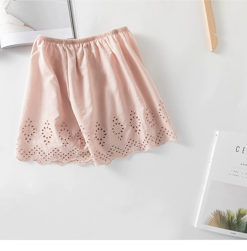 Quần không bó sát an toàn cho phụ nữ chống chói mùa hè mỏng ba điểm bảo hiểm quần short cotton bên trong và bên ngoài mặc quần legging rộng - Quần tây thường