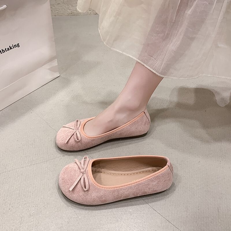 2026 Summer Gentle Style Ballet Flats French Retro Bow Ballet Shoes Flat Shallow Mouth Flats for Women 2026 Summer Gentle Style Ballet Flats French Retro Bow Ballet Shoes Flat Shallow Mouth Flats for Women