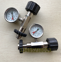 Gas cylinder piezometric table 0-40mpa Air respirator accessories inside and outside threaded pressure gauge high pressure bottle high precision