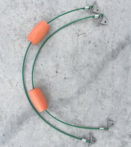 Marine lifeboat rescue boat handrails on both sides floating float wire rope buoy fixed ring side rope channel ball
