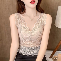 Lace Harness Vest Woman Summer Hitch Wear Outside Wearing With Chest Cushion Design Sensation Small Crowd Seduces Bottom Beauty Backblouse Tide