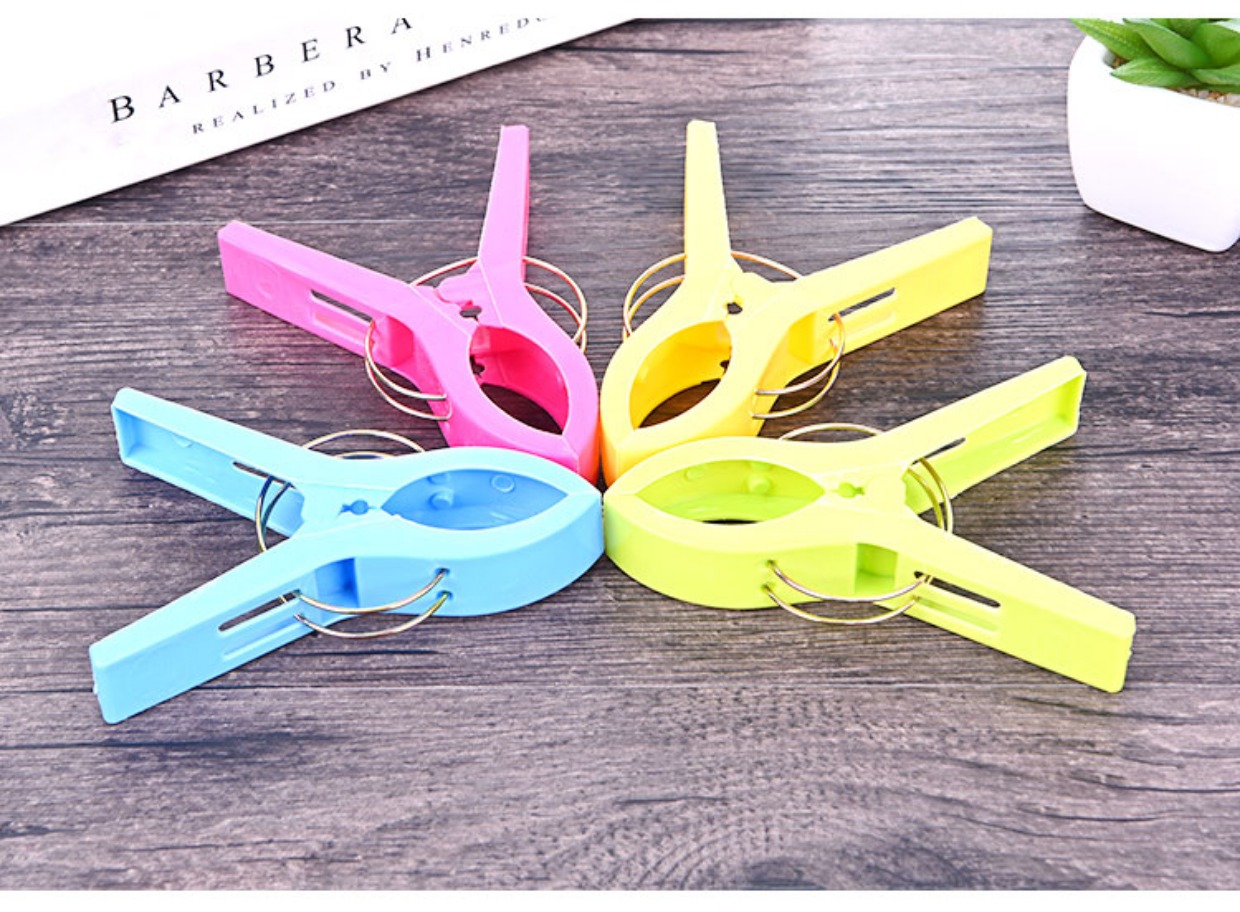 Clip nhựa lớn mạnh mẽ chống gió quần áo clip khô quần áo lớn clip clip clip quần áo duy nhất clip - Hệ thống giá giặt con lăn quần áo