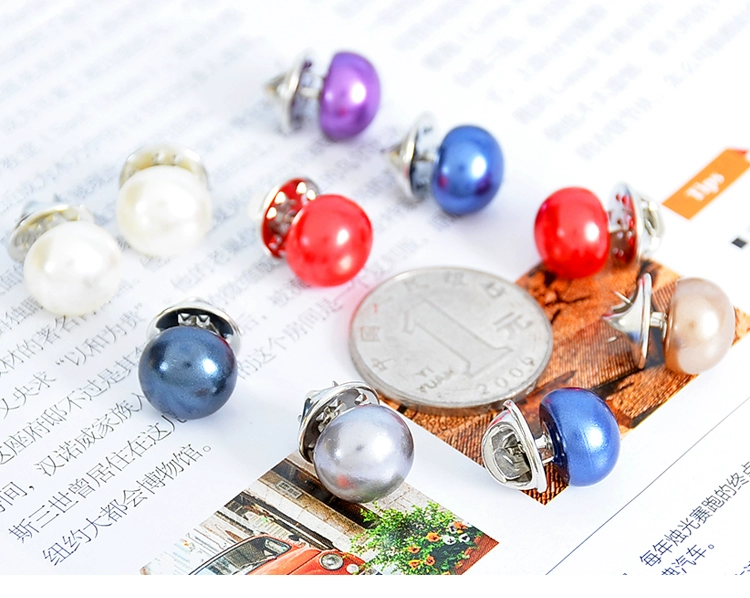 Hàn Quốc hoang dã nút khóa chống ánh sáng cổ áo nút khăn choàng kim pin kim nữ DIY khăn quàng cổ pin pin trâm ghim cài áo vest nam cao cấp