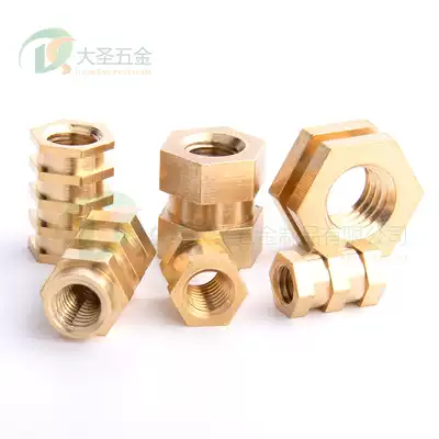 Factory direct hexagonal copper nut environmental protection brass injection molding insert hexagonal plastic rotomolded high quality standard