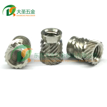 Stainless steel hot melt nut Oblique flower stainless steel nut SUS316 knurled nut M2 M3 M4 M5 M6