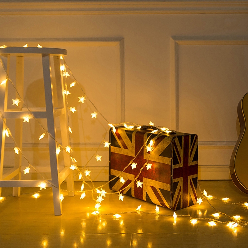 Led Warm White Ball Light String Star Room Bedroom