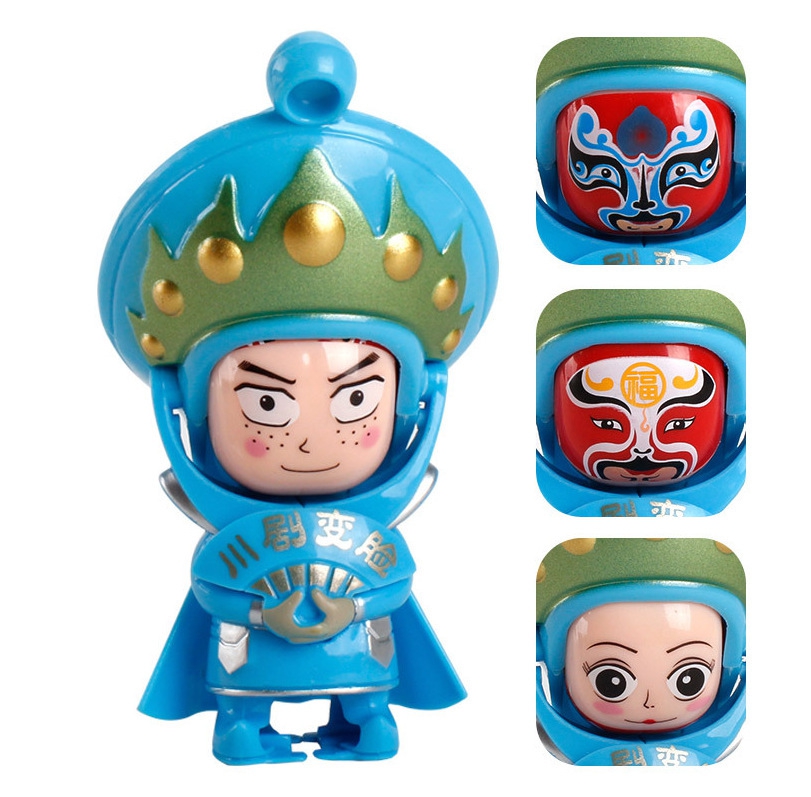 Sichuan Opera Face-changing Doll Doll Q Version Chinese Style Special Gift Pendant 4 Face Makeup Souvenirs Creative Toys