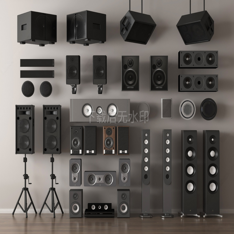 Sketch Master SU model audio audio combination ceiling floor audio wall hanging audio and video equipment