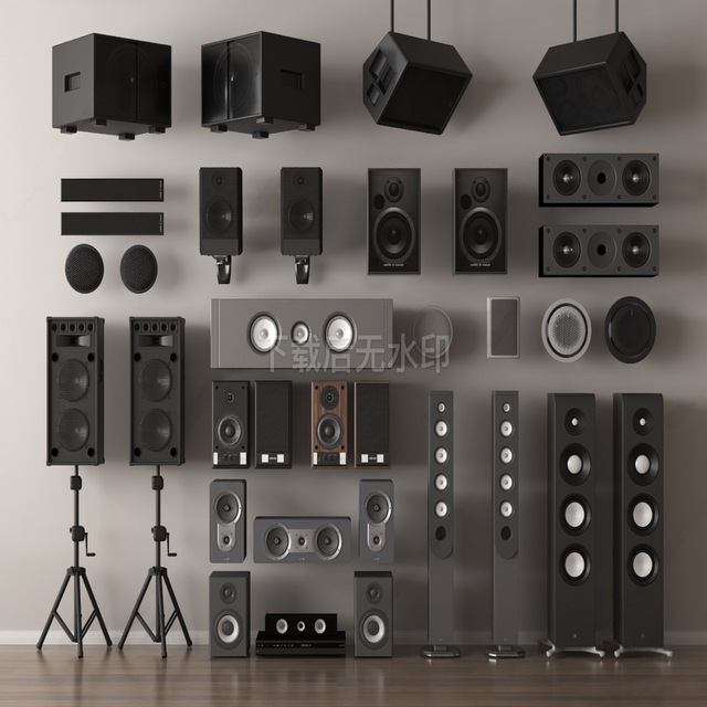 Sketch Master SU model audio audio combination ceiling floor audio wall hanging audio and video equipment